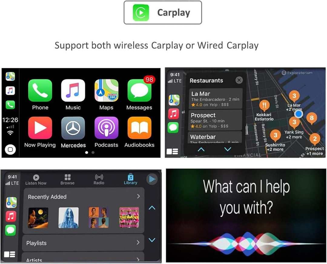 Road Top Wireless Carplay Android Auto Retrofit Kit Decoder für Mercedes Benz GLC C V A B Serie W205