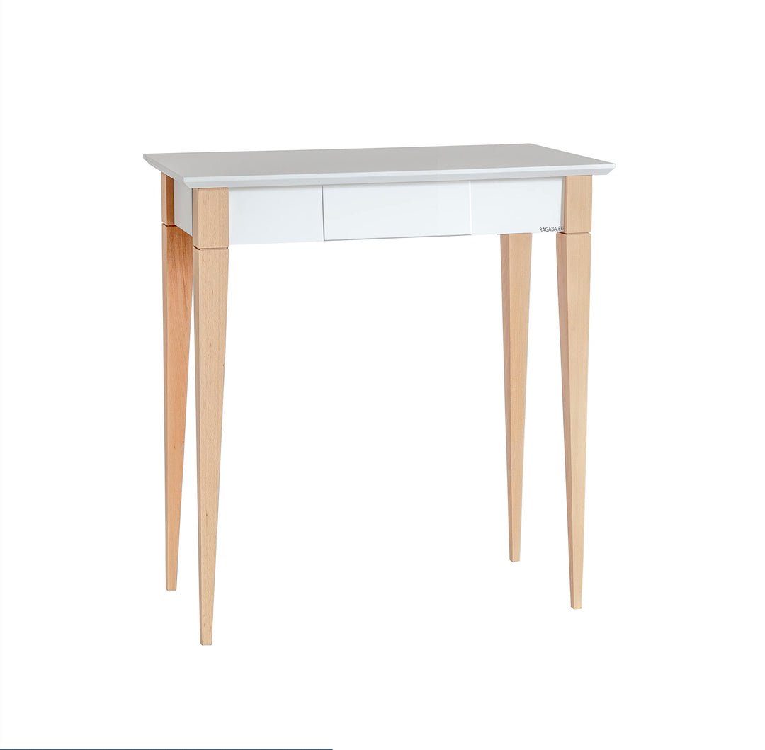 Ragaba MIMO Kleiner Schreibtisch Beistelltisch mit Schublade – Einfache Montage – 65 cm Breit – FSC