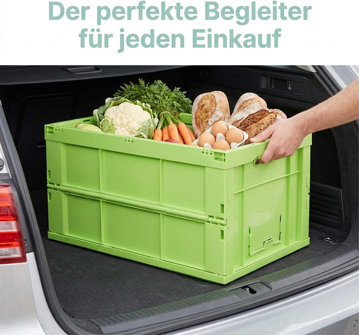Relaxdays Profi Klappbox, stabil, Gewerbe, hochwertiger Kunststoff, Qualität, 60L, Kiste, HBT 31,5 x