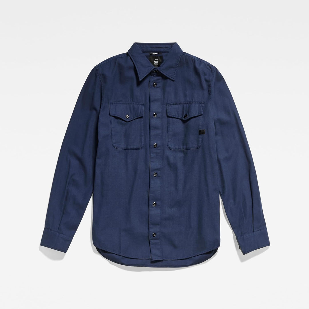 G-Star Raw Herren Marine Slim Button Down Shirts XS Blau (Sartho Blue Gd D20165-d454-b597), XS Blau