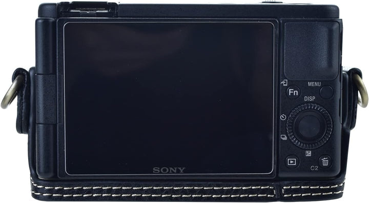 Rieibi ZV1 Tasche – Vintage Kameratasche aus PU-Leder für Sony ZV1 ZV-1 DSLR-Kamera – Schutzhülle mi