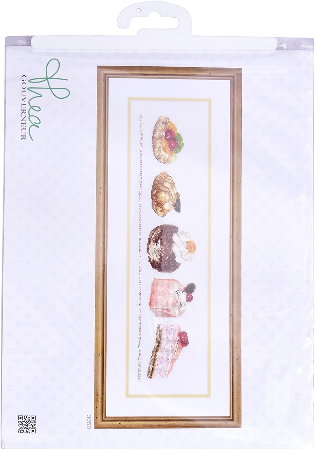 Thea Gouverneur - Kreuzstich-Set - Kuchen-Sortiment - Aida - 18 Count - Für Erwachsene - 3050A, Kuch