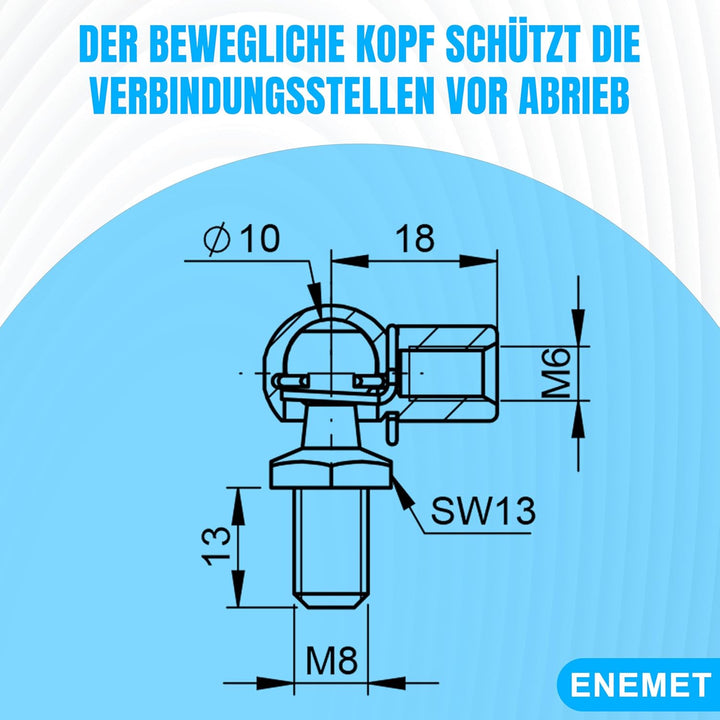Universal Gasdruckfeder für Türen, Autos & Schränke | Dämpfer gegen Knallende Türen, Stabiler Stossd