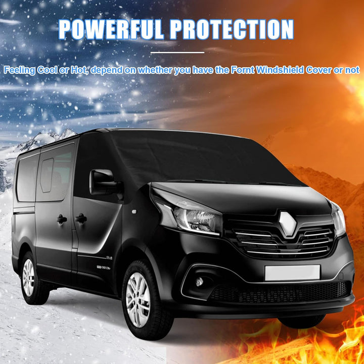 Auto Windschutzscheiben Abdeckung Ersatz für Renault Trafic 2014-2023, 600D Luxus Frontscheiben Sonn