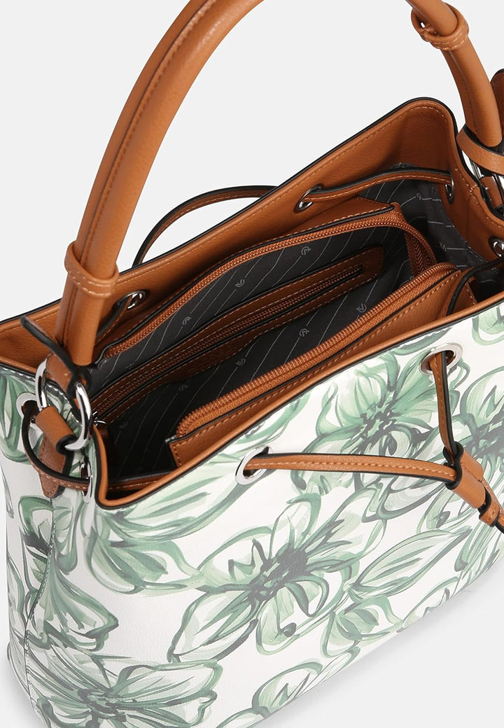 L.CREDI Handtasche Jasmin mit Label-Applikationen