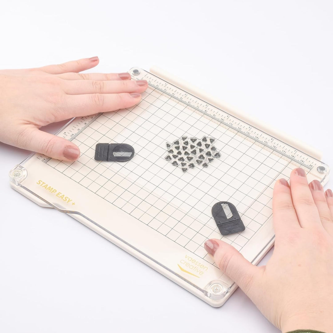 Vaessen Creative Stamp Easy+ Stempel Plattform, Zur genauen Positionierung von Stempeln für Clear St