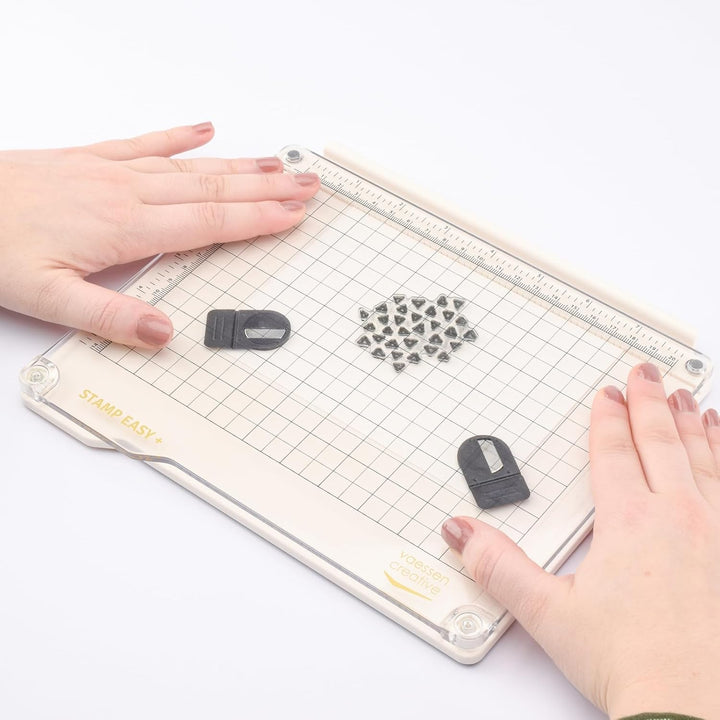 Vaessen Creative Stamp Easy+ Stempel Plattform, Zur genauen Positionierung von Stempeln für Clear St