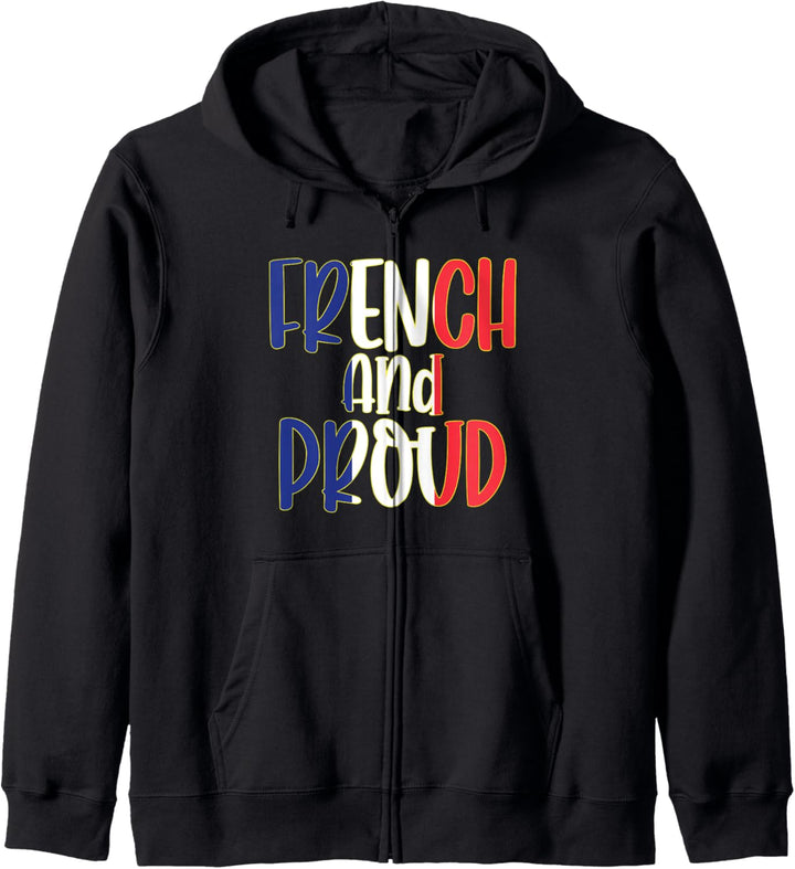 Französisch und Stolz Frankreich Flagge Stolz Kapuzenjacke