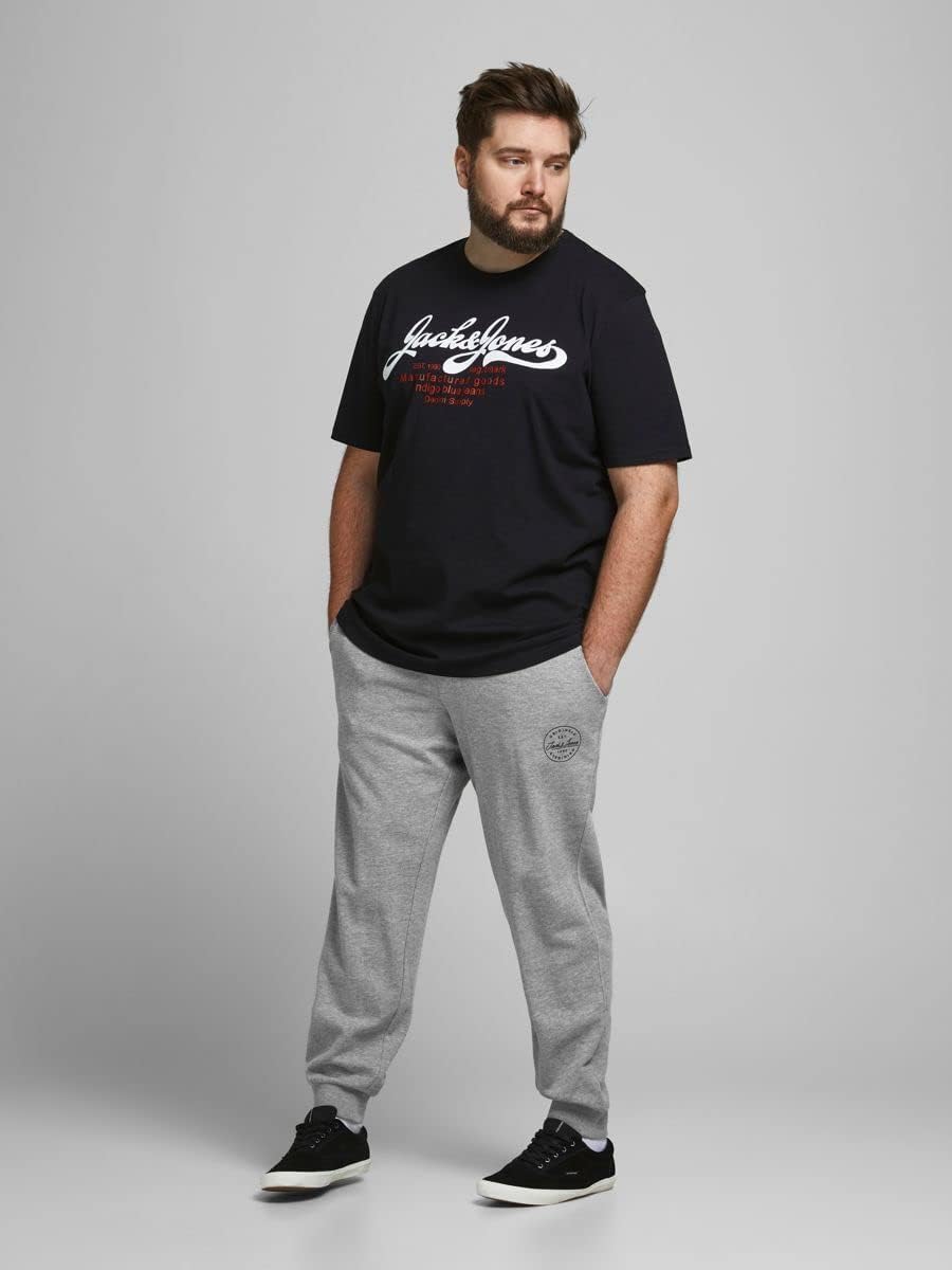 JACK & JONES Male Jogginghose Regular Fit Jogginghose XXL Light Grey Melange, XXL Light Grey Melange