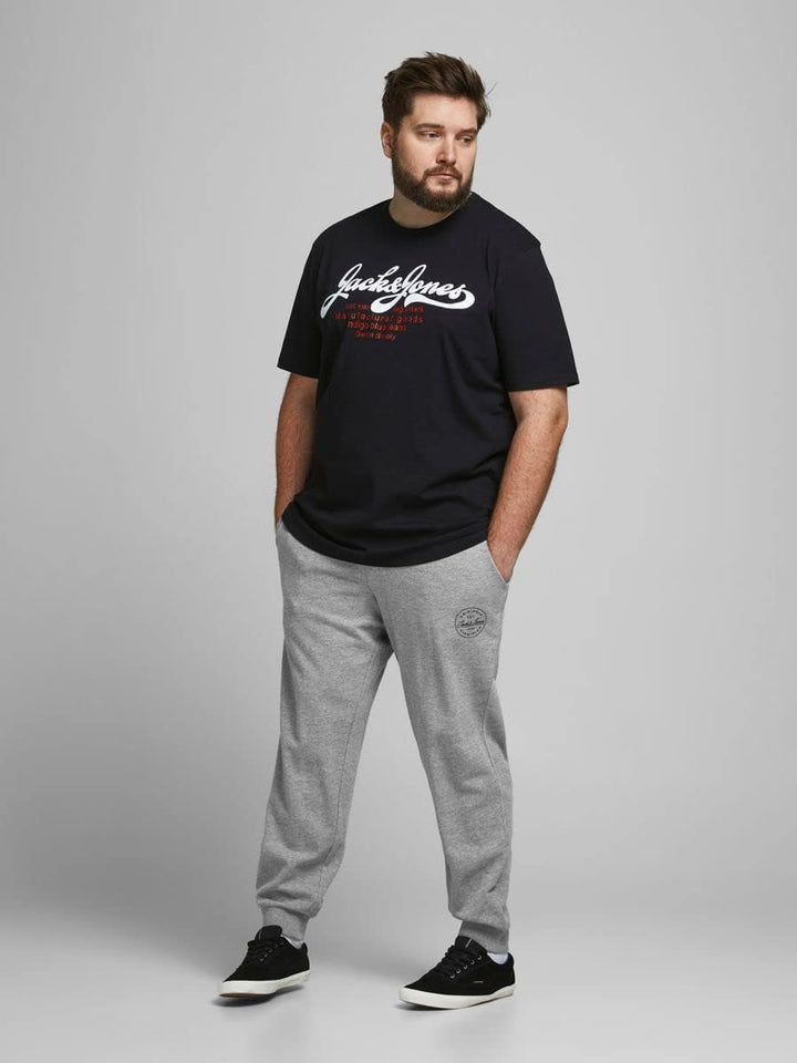 JACK & JONES Male Jogginghose Regular Fit Jogginghose XXL Light Grey Melange, XXL Light Grey Melange