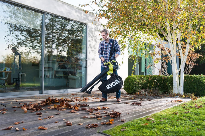 Ryobi Laubbläser für Staubsauger, 18 V, LithiumPlus Brushless – 1 Akku 5,0 Ah – 1 Schnellladegerät R