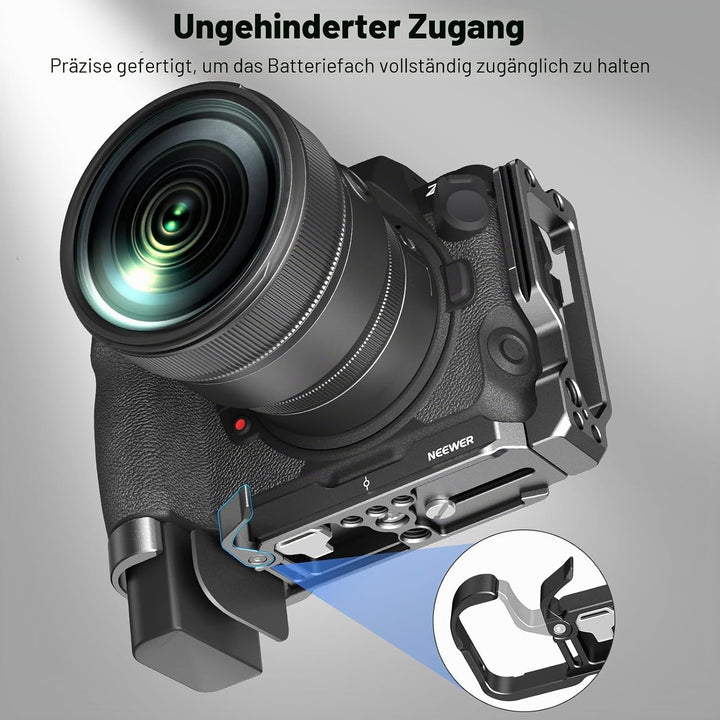 NEEWER Z8 L Platte kompatibel mit Nikon Z 8 Kamera, ausziehbare Aluminium Seitenplatte und Verdrehun