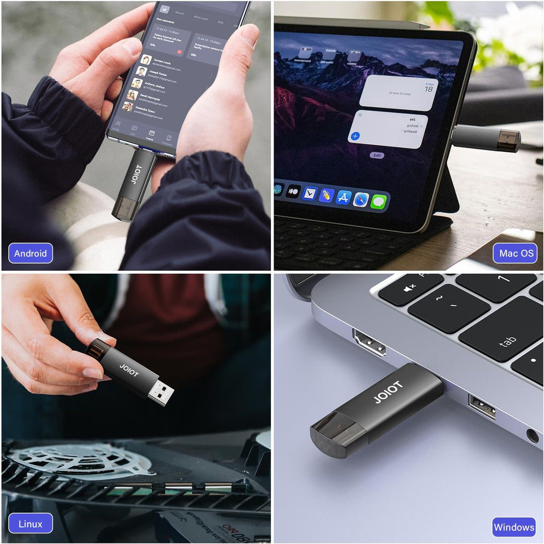 1 Stück USB-Stick 512 GB 3.0 JOIOT PenDrive USB C 3.0 2 in 1 USB C Stick für Handy 512 GB Speicherst