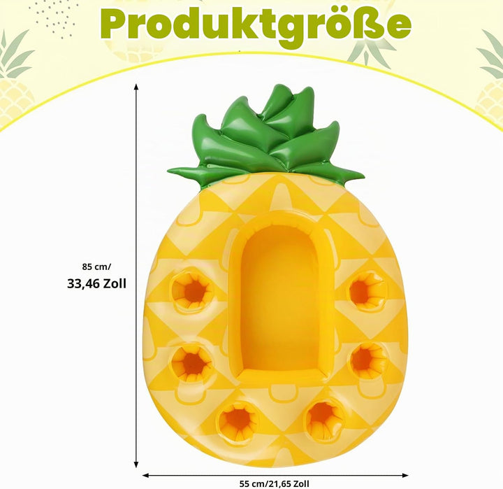 Ananas Poolbar, 2in1-Getränke und Snackhalter Poolbar 7 Löcher Grosse Kapazität Untersetzer, Aufblas