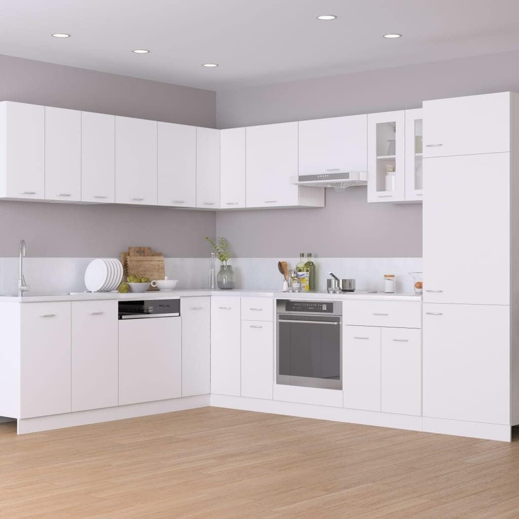 homiuse Hängeschränke 2 STK. Weiss 50x31x60 cm Holz KüChenschrank HäNgeschrank KüChe Vorratsschrank
