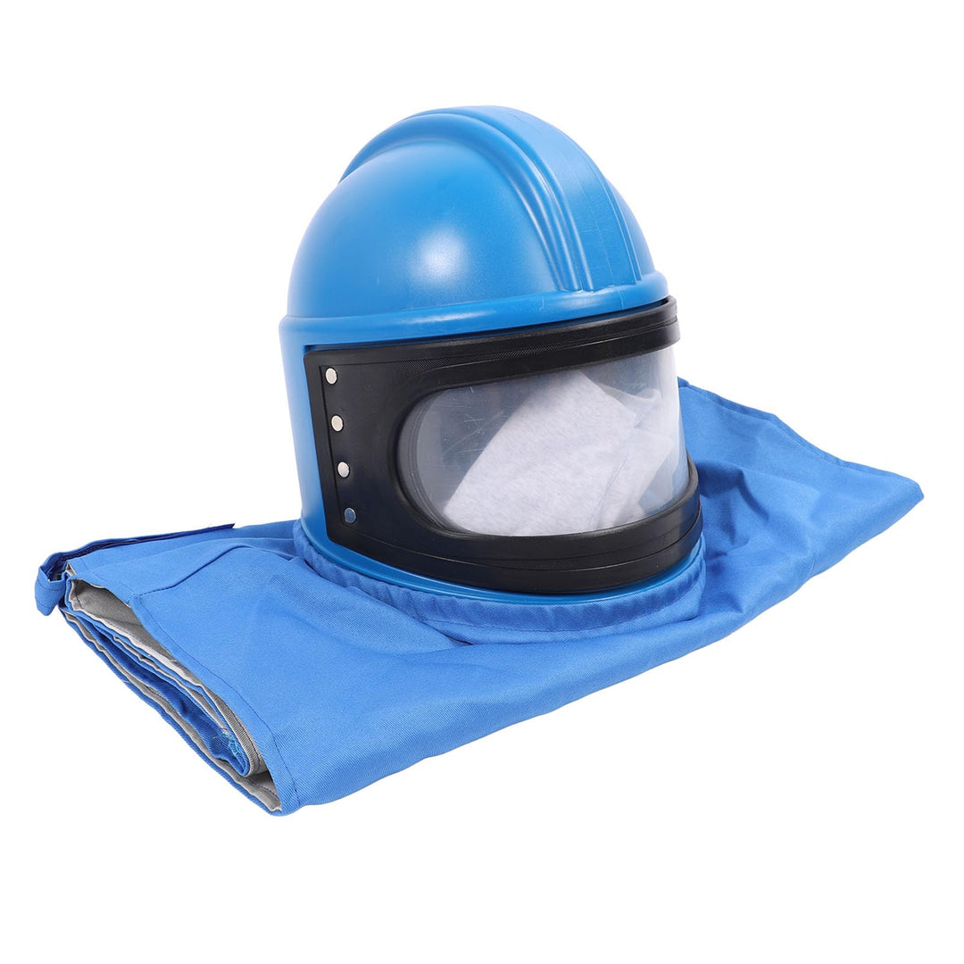 Sandstrahlhelm mit Luftzufuhr, ABS-Material, Doppelschichtige Linse, Bruchfest, Leichter Anzug, für