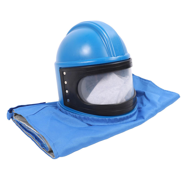 Sandstrahlhelm mit Luftzufuhr, ABS-Material, Doppelschichtige Linse, Bruchfest, Leichter Anzug, für