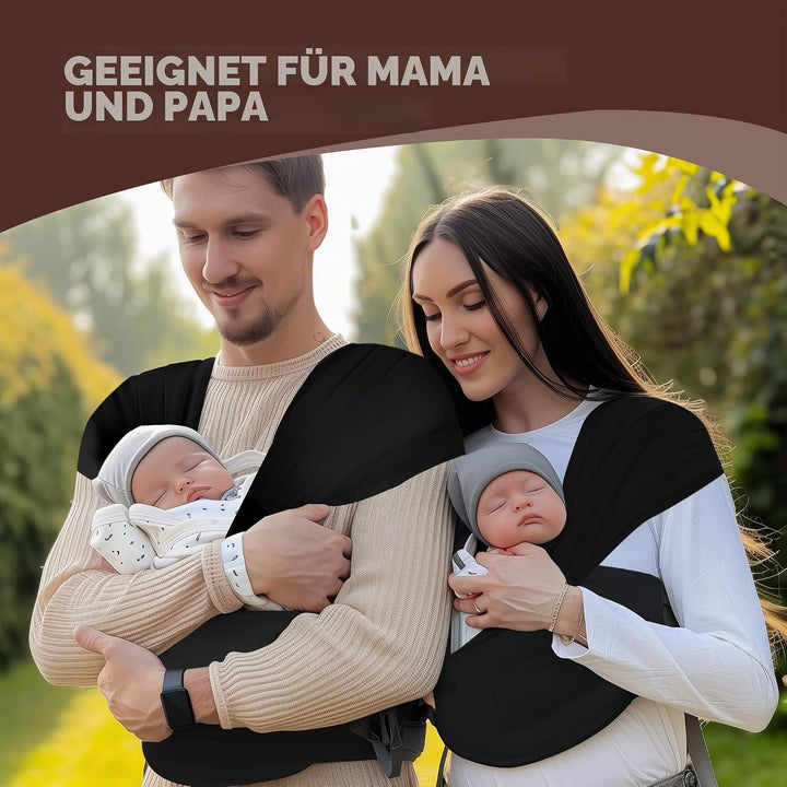 Tragetuch Baby Neugeboren, Baby Tragetuch Neugeborene aus Weicher Baumwolle, Belastbar Bis 15 kg, Sc