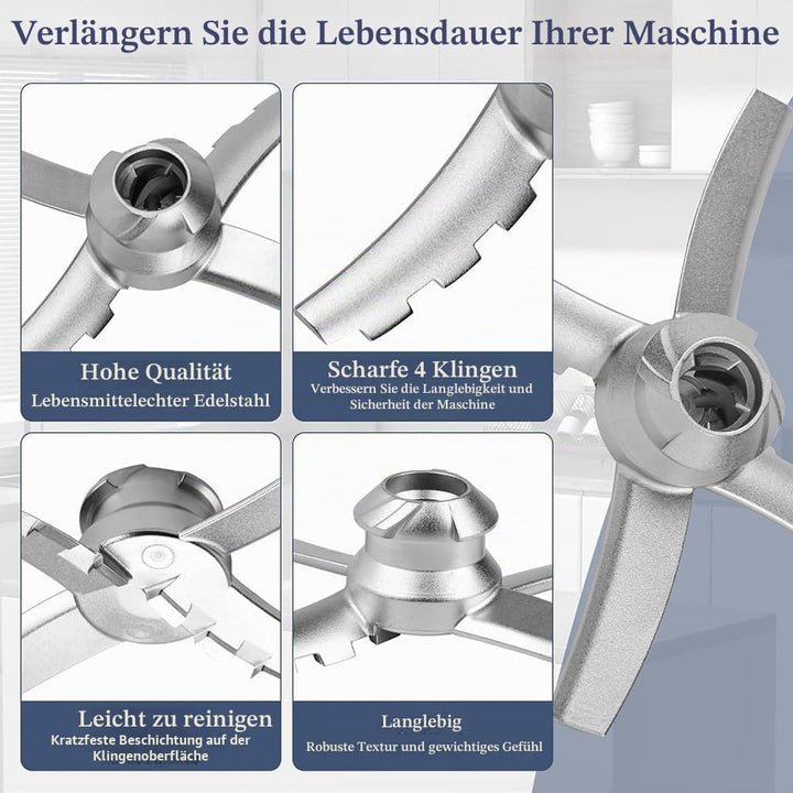Ersatzklinge Kompatibel mit Ninja CREAMi Deluxe NC501EU NC502EU Eismaschine, Paddel Klinge Ersatztei