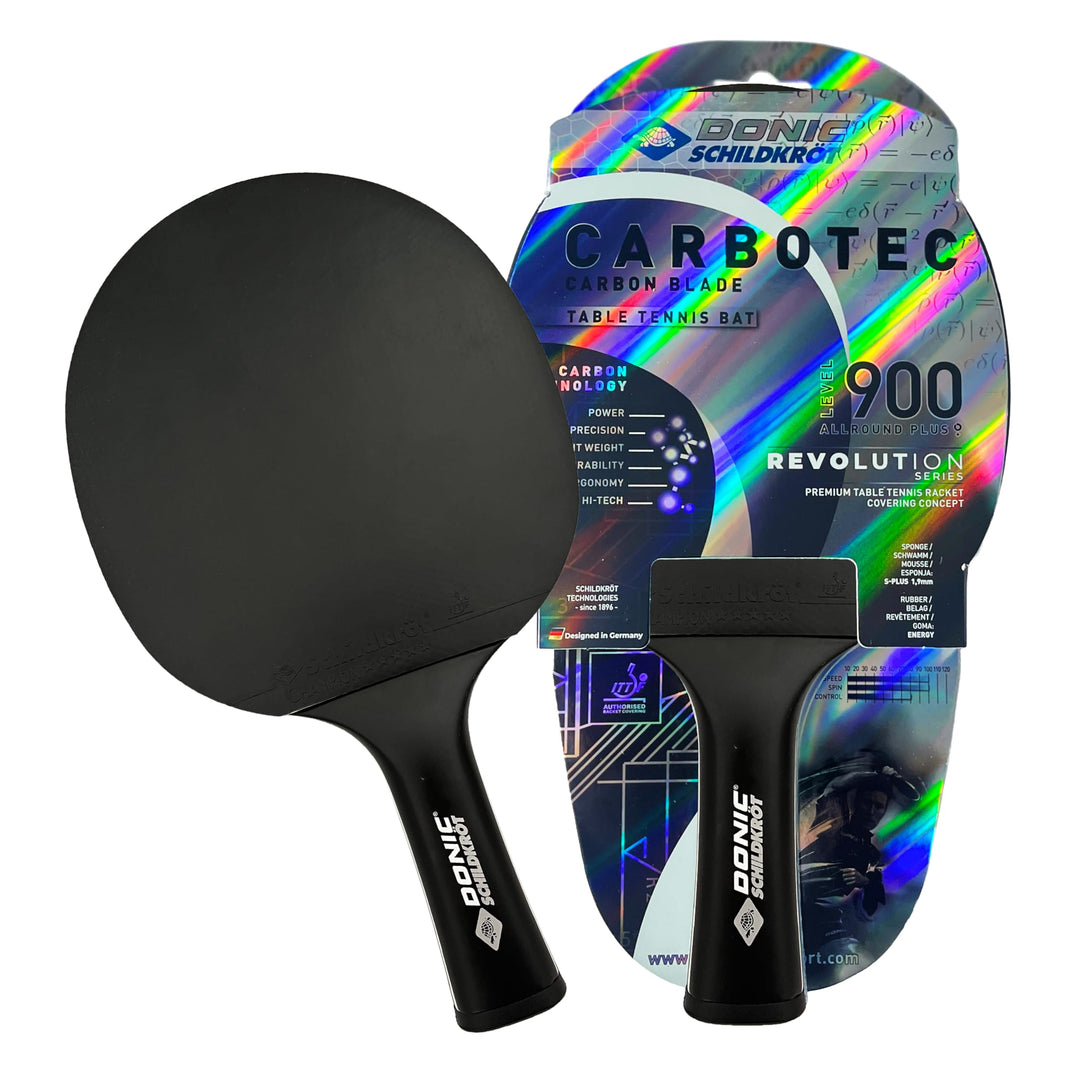 Donic-Schildkröt Carbon Tischtennisschläger CarboTec 900, Schwarz, One-Piece Konstruktion