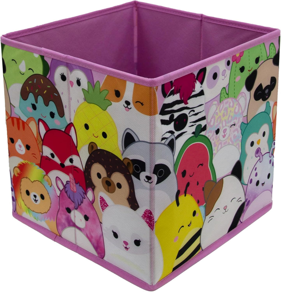 Character World Squishmallows Offiziell lizenzierte Aufbewahrungsboxen, faltbar, Katze, Einhorn-Desi