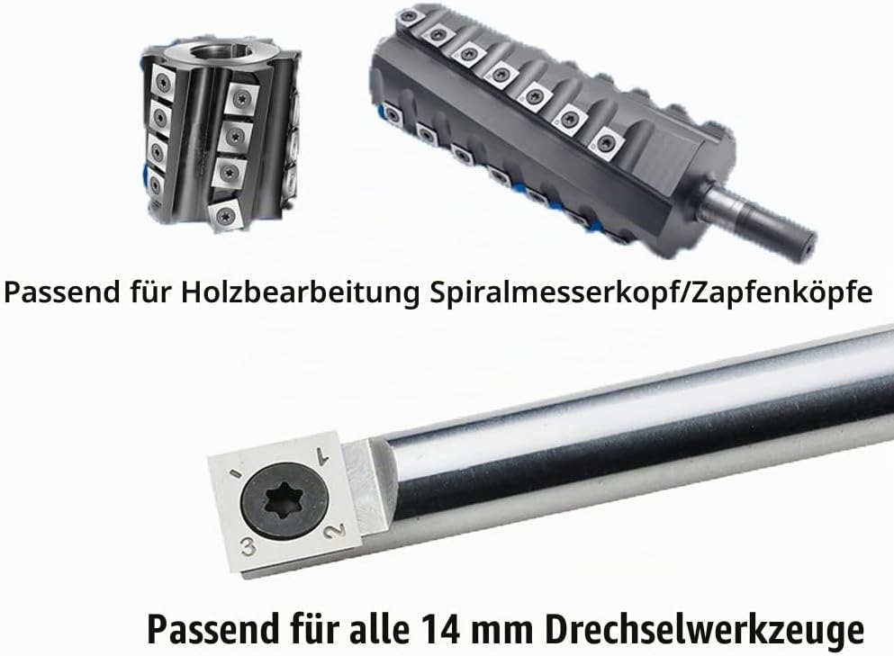 CDBP HM Vorschneid-Wendeplatten 14x14x2,0mm für Holz Drehmaschine und Holzbearbeitung Drehen Meissel