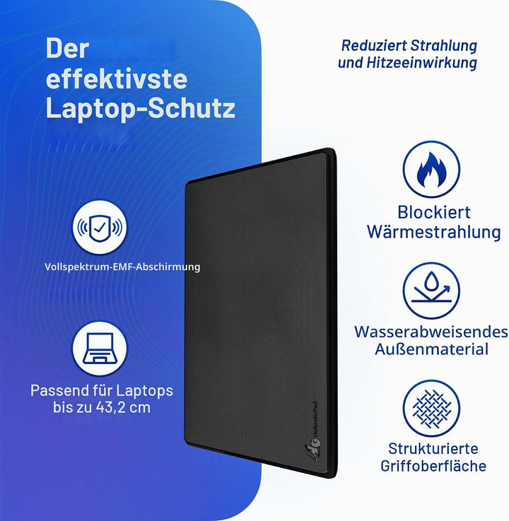 DefenderPad Hitzeschutzmatte/Strahlenschutzmatte, für Laptop/Notebook schwarz, schwarz