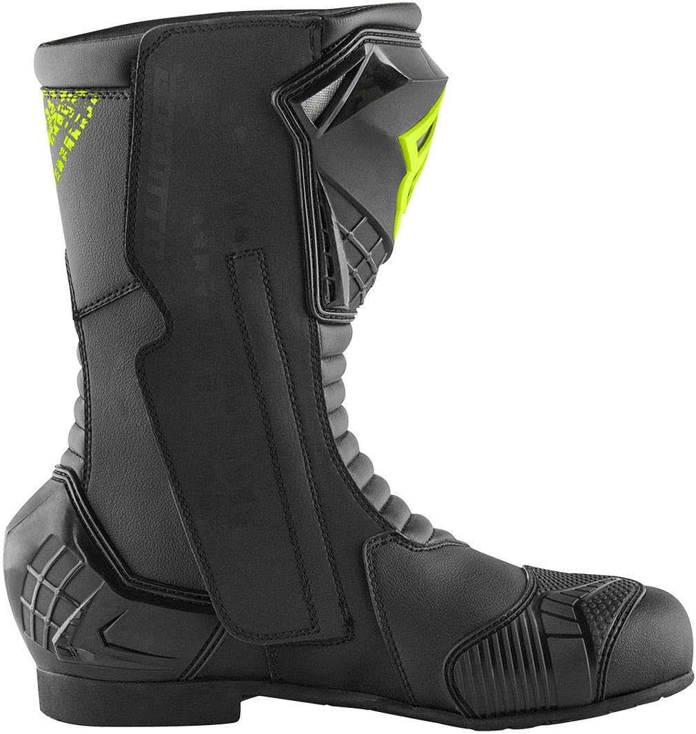 Bogotto Losail Evo Motorradstiefel, schwarz/neon-gelb, 48 48 EU Schwarz Neon Gelb, 48 EU Schwarz Neo