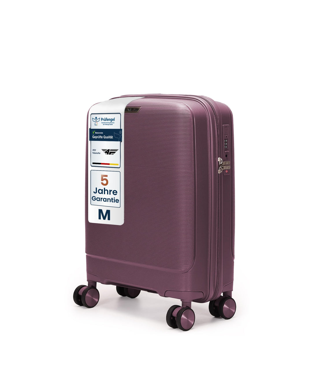 Leichter Hartschalen-Handgepäckkoffer M – 55×37×20 cm (35L), Kabinenkoffer mit TSA-Schloss, USB-Lade