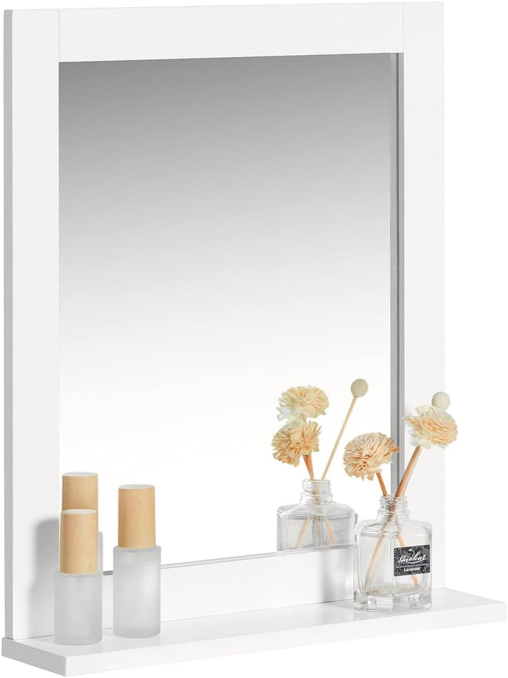 SoBuy® FRG129-W Spiegel Wandspiegel Badspiegel mit Ablage weiss BHT: