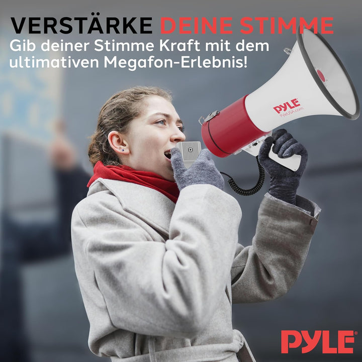 Pyle PMP52BT Pyle Pro bluetooth megaphone with AUX (3.5mm) Input Built-in USB Flash & SD Memory Card