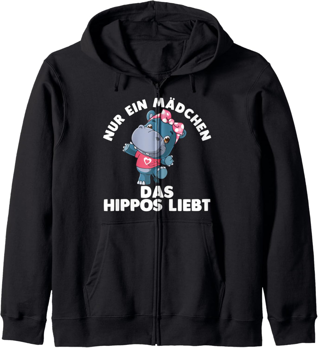 Nilpferd Hippo Mädchen Safari Flusspferd Kapuzenjacke