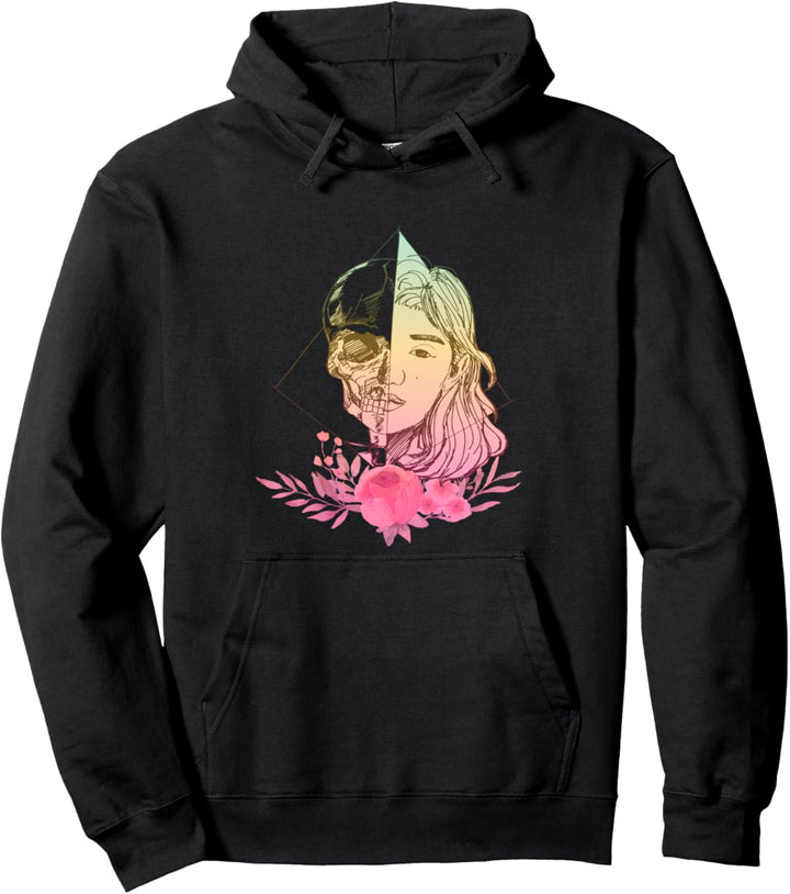 Buntes Anime-Skelita Pullover Hoodie