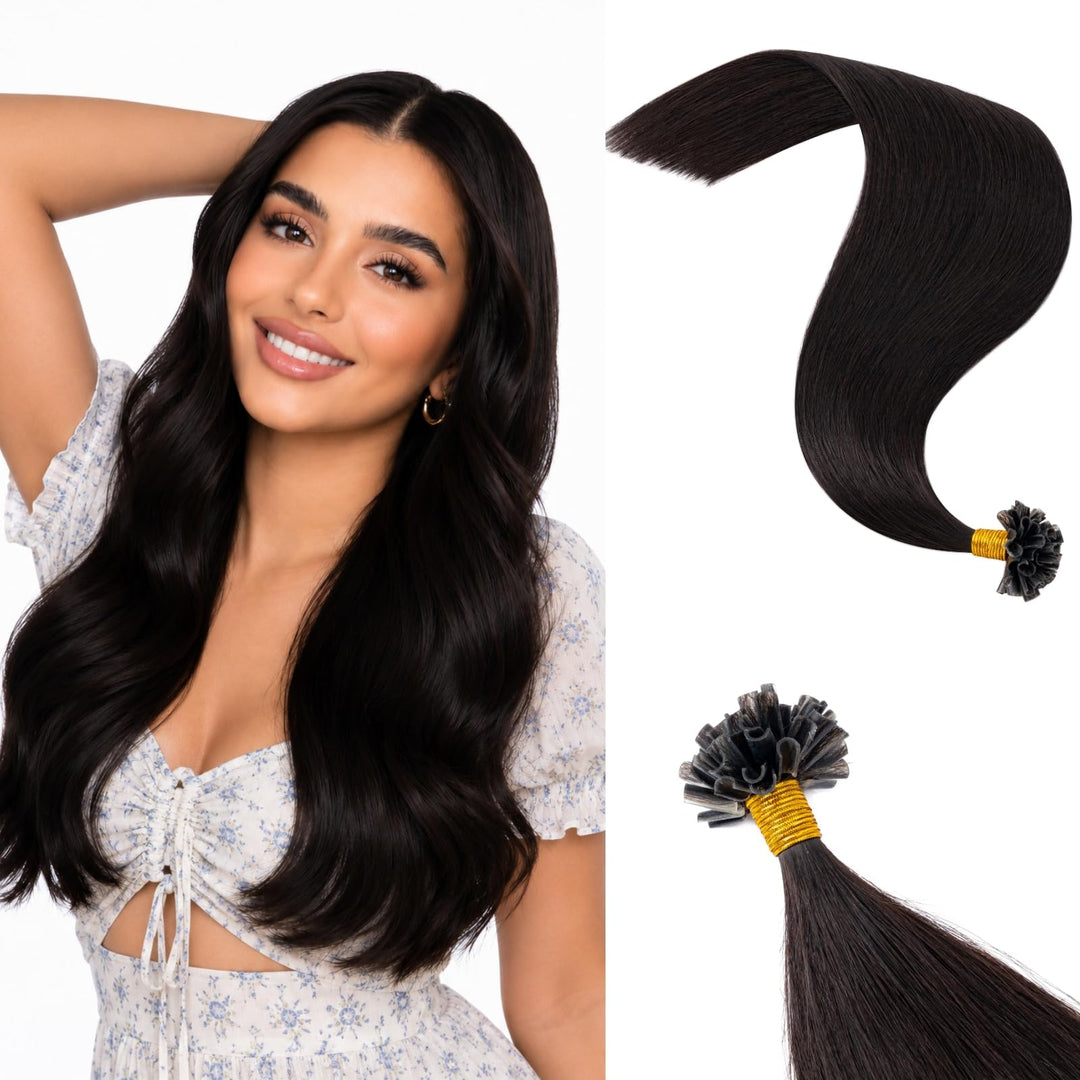 Rich Choices Bonding Extensions Echthaar Haarverlängerung keratin bondings U Tip Hot Fusion Remy Ech