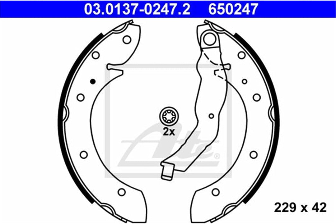 ATE 03.0137-0247.2 Bremsbackensatz