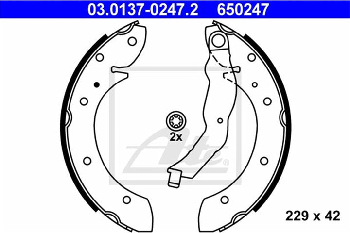 ATE 03.0137-0247.2 Bremsbackensatz