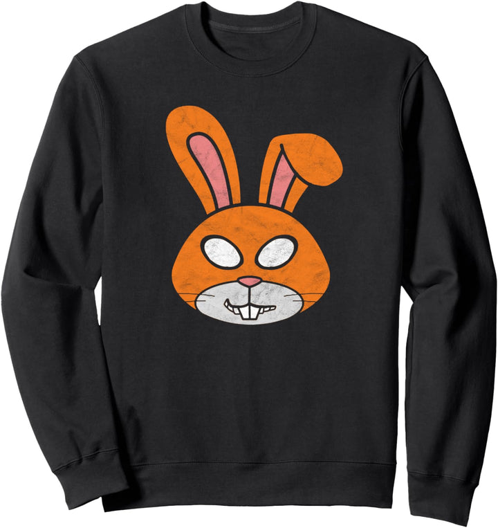 Cute Easter Bunny Scary Weird Funny & Creepy Face Sweatshirt