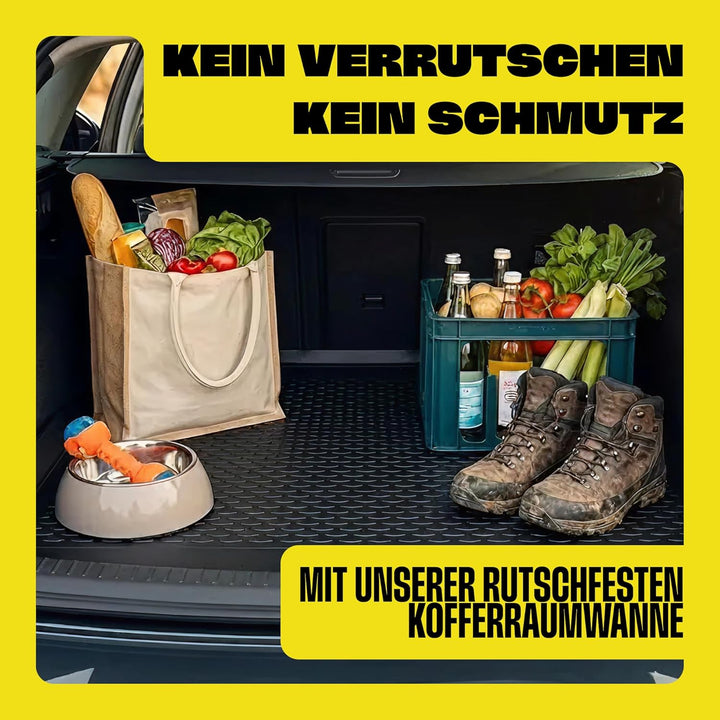 Gama Kofferraum Schutzmatte Kompatibel Mit Cupra/Seat Leon SportsTourer Zubehör — Schwarz Kofferraum