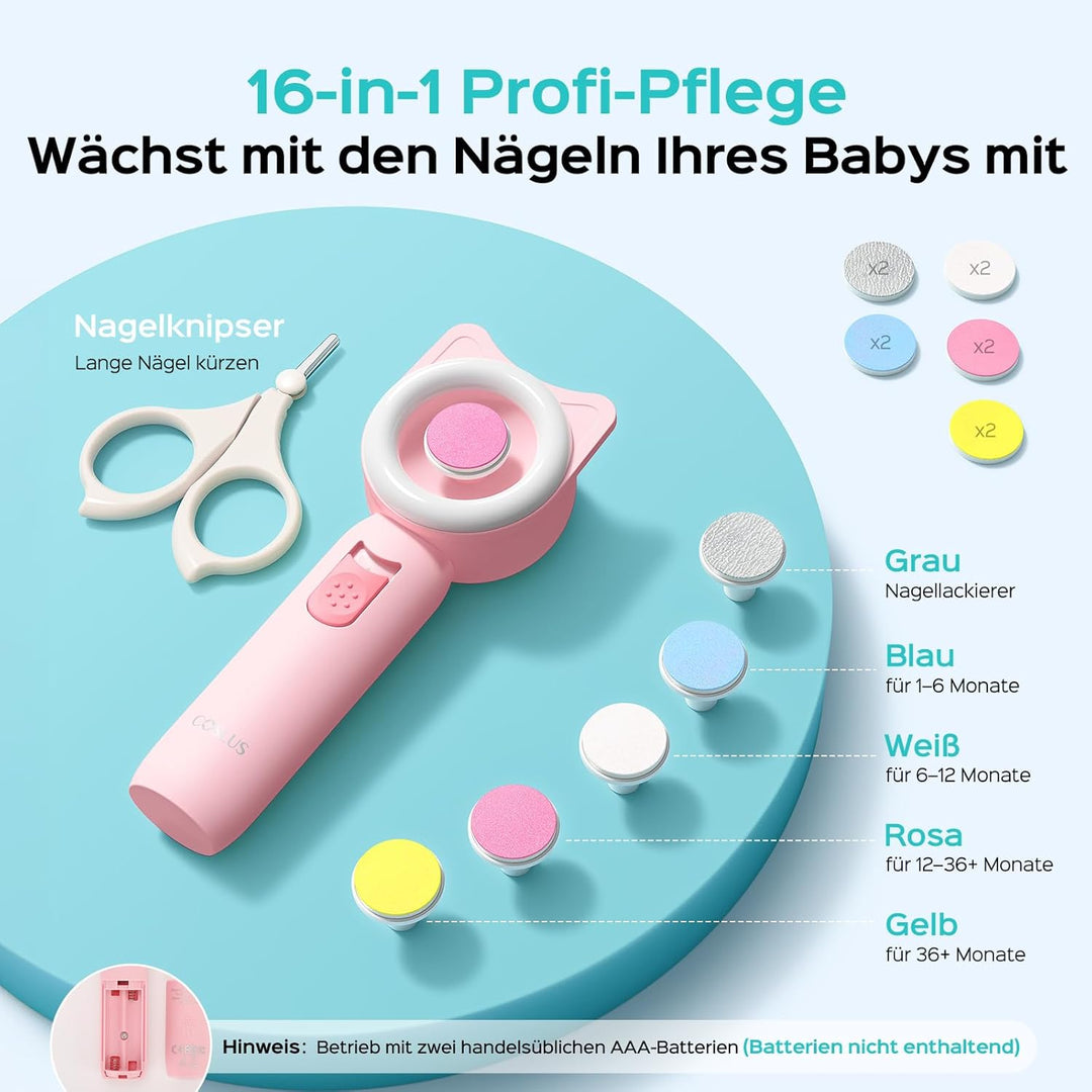 COSLUS Baby Nagelfeile Elektrisch