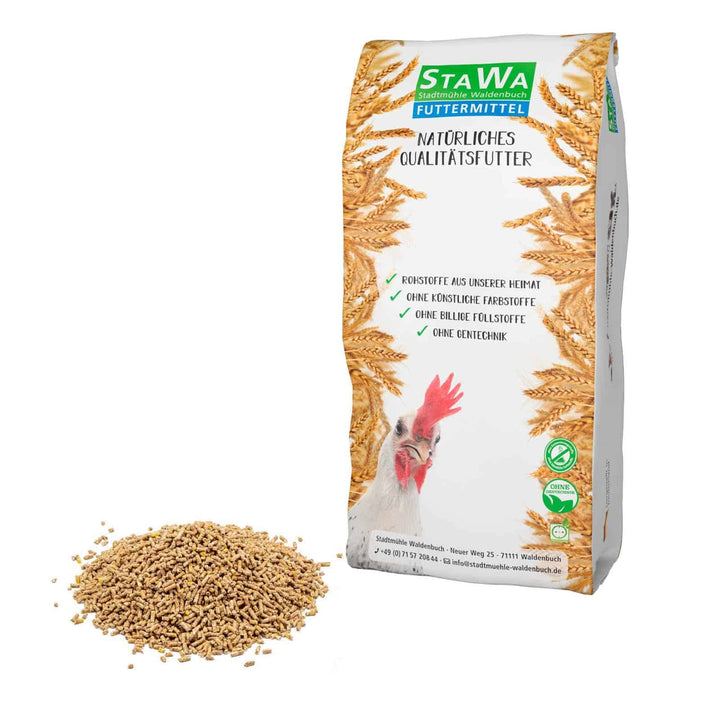 STAWA Hühnerfutter Alleinfutter, 2 mm Pellets, ohne Gentechnik, 25 kg, 25 kg