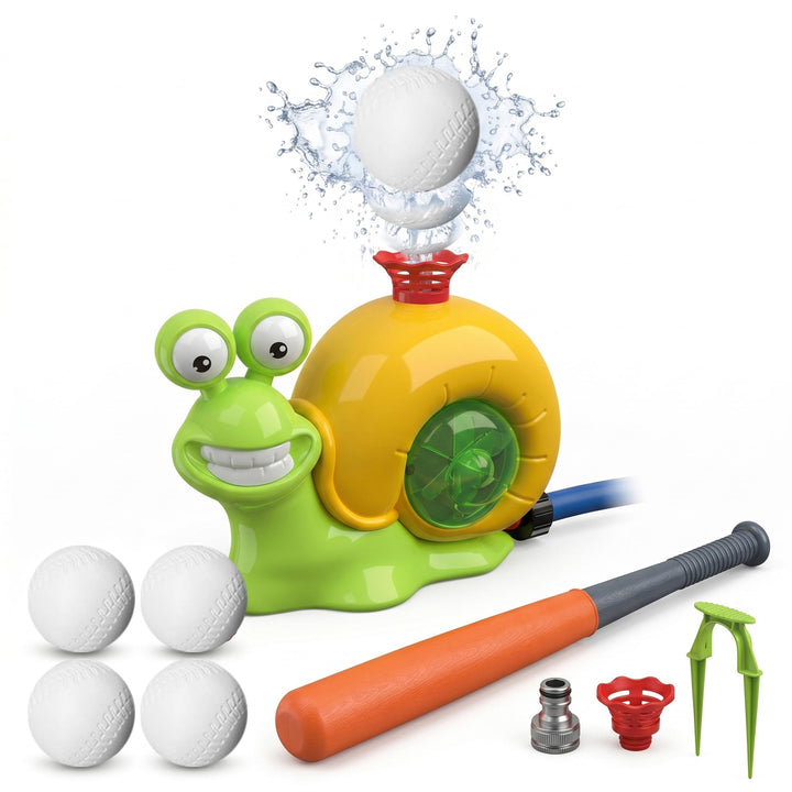 Baseball-Wasserspielzeug, niedliches Schnecken-Wasser-Baseball-Sprinkler-Tball-Set mit automatischem