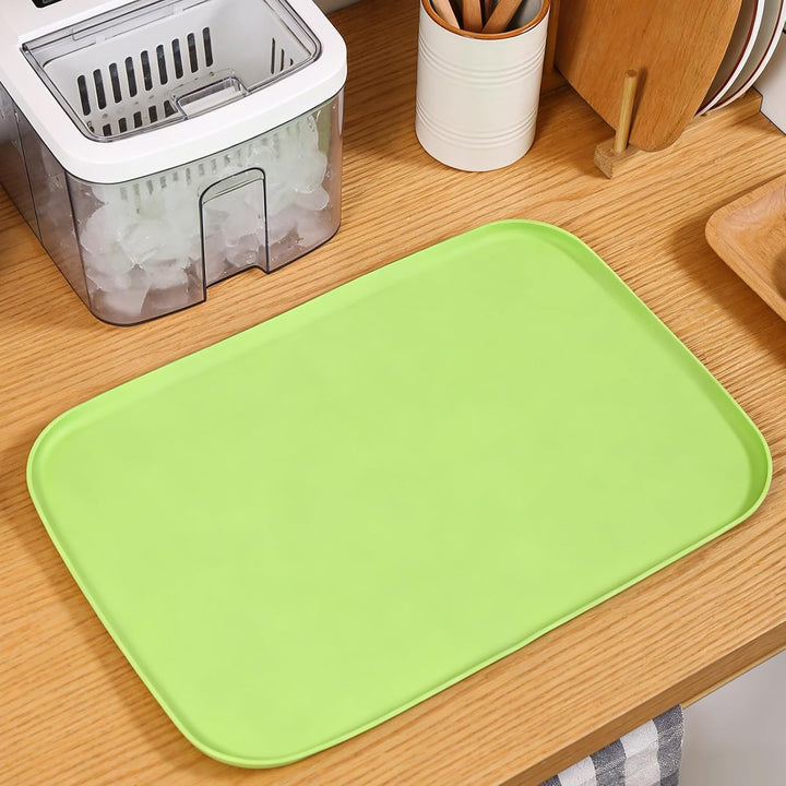 Angoily Eisbereiter Silikon Drip Tray für Arbeitsplatte, Grün