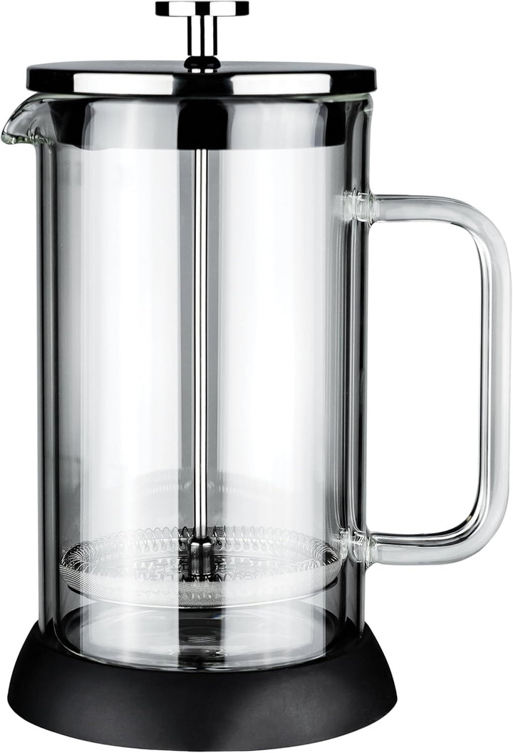 Café Olé Doppio Kaffeebereiter aus doppelwandigem Glas, französische Presse, rutschfester Silikonbod