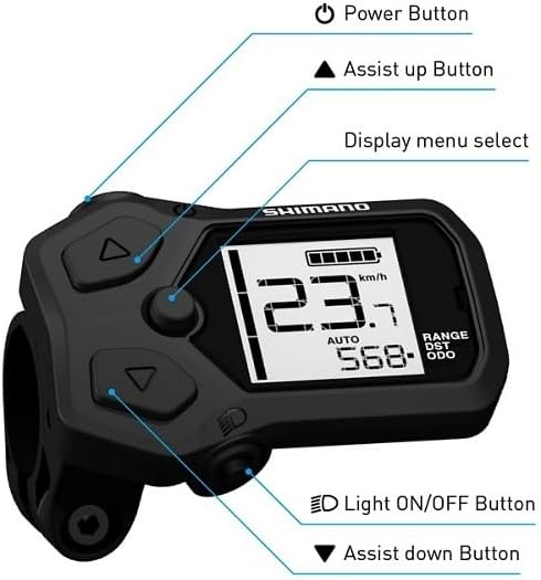 Shimano SC-EN500 Informationsdisplay und Schaltereinheit integriert, Black/Gray, 22,2 mm