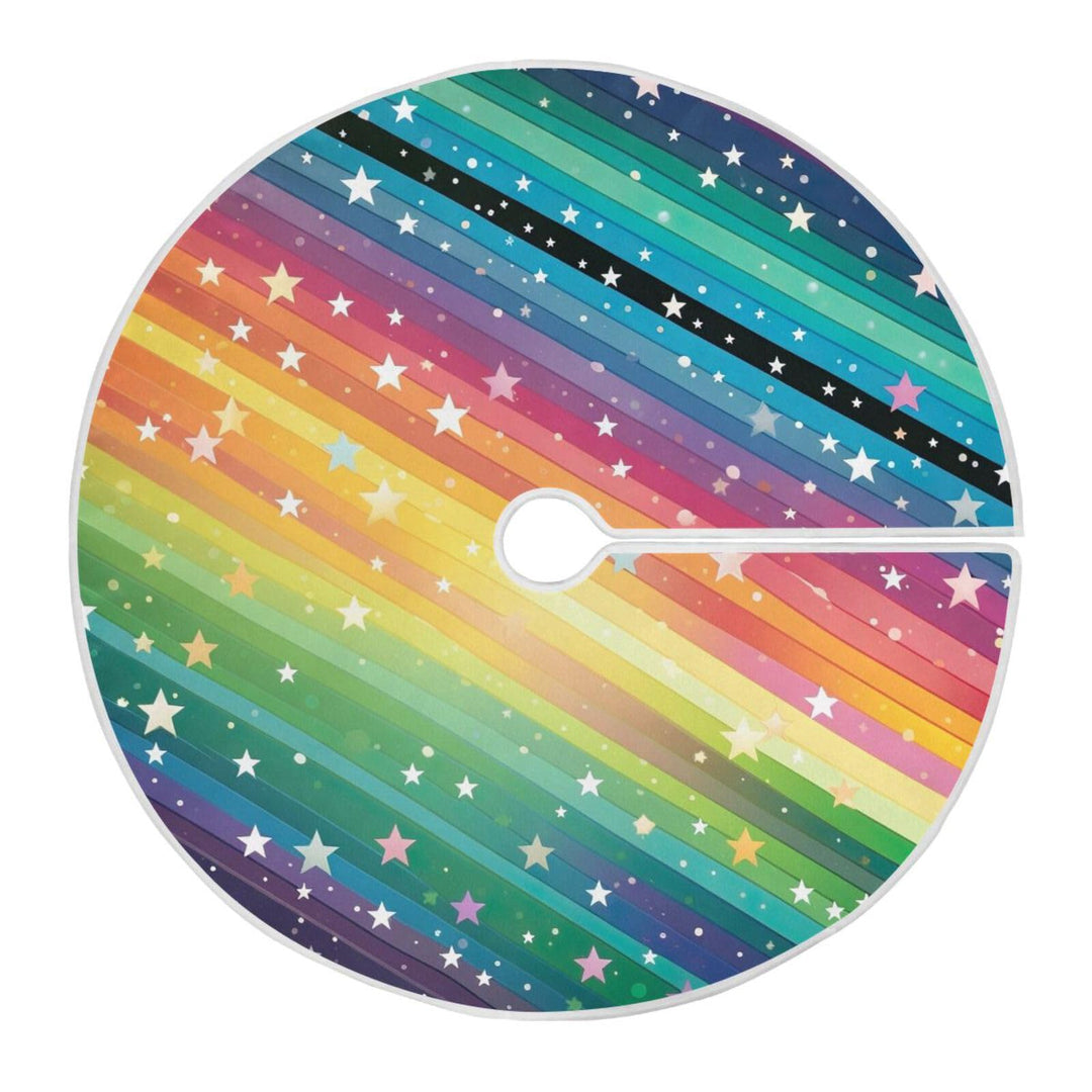 Christbaumdecke Bunte Gestreifte Sterne Christbaum Decke Premium Weihnachtsbaum Decke Ideal Weihnach