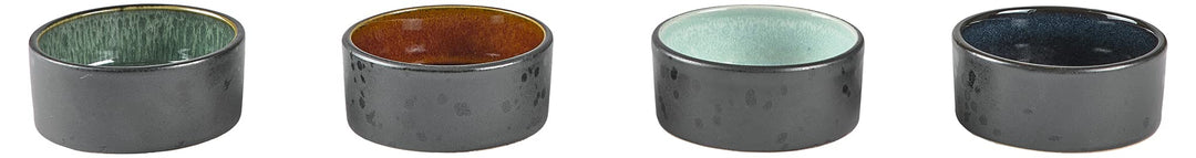 BITZ Minischalenset Dia. 7,5 cm 4 Stck. ass Schwarz/dunkel 3 cm - dia. 7,5 cm Bernstein, Hellblau, G