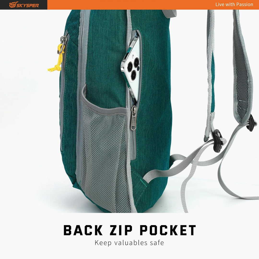 SKYSPER 10L/15L/20L Faltbarer Rucksack Ultraleicht Tagesrucksack Wasserfest Daypack Reiserucksack Wa