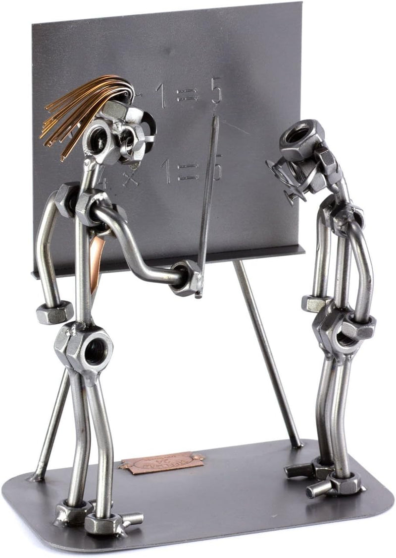 Steelman24 I Schraubenmännchen Lehrerin Mit Schüler I Made in Germany I Handarbeit I Geschenkidee I