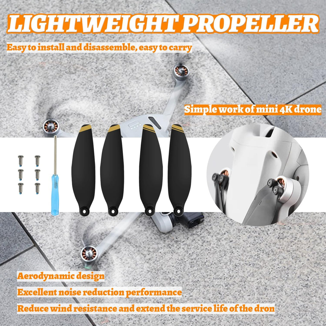 24Pcs Propeller für DJI Mini 4K, Mini 2 SE/ 2/ SE | Drohnen Ersatzpropeller Luftschrauben Set mit Sc