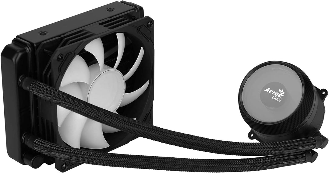 Aerocool MIRAGEL120, Flüssigkühlung CPU ARGB-Lüfter 12cm, TDP 200W, Schwarz